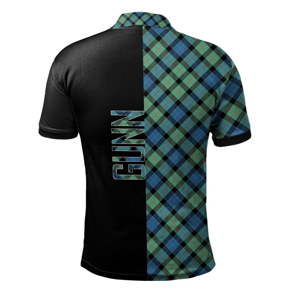 Gunn Ancient Tartan Polo Shirt Half of Me - Cross Style
