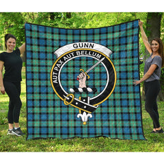 Gunn Ancient Tartan Crest Quilt