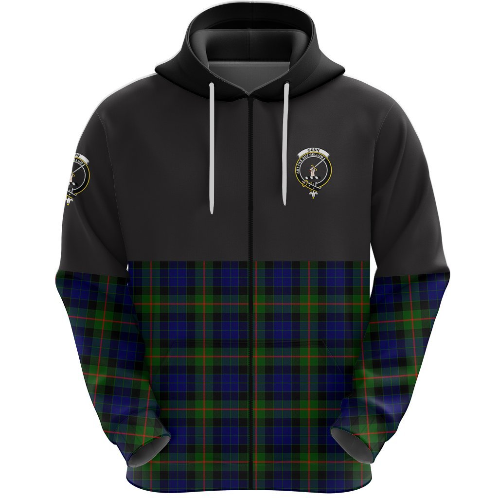 Gunn Modern Clan Half Of Tartan Zipper Hoodie