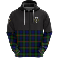 Gunn Modern Clan Half Of Tartan Zipper Hoodie