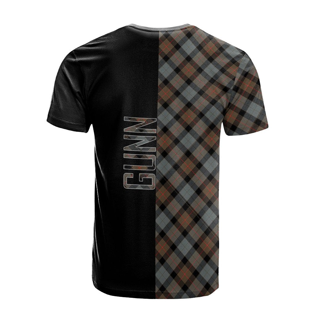 Gunn Weathered Tartan T-Shirt Half of Me - Cross Style