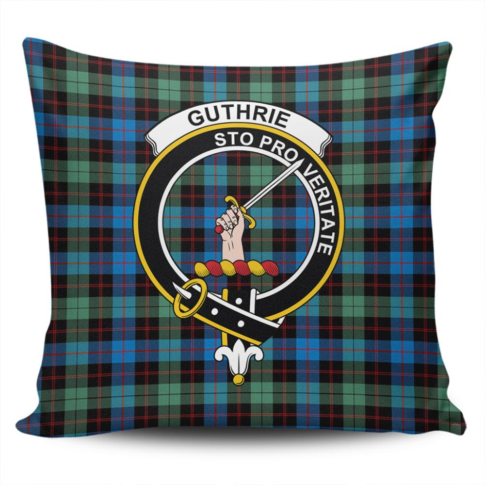 Scottish Guthrie Ancient Tartan Crest Pillow Cover - Tartan Cushion Cover