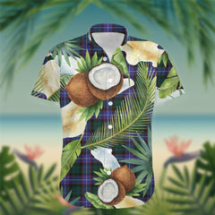Guthrie Tartan Hawaiian Shirt Hibiscus, Coconut, Parrot, Pineapple - Tropical Garden Shirt