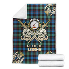 Guthrie Ancient Tartan Gold Courage Symbol Blanket