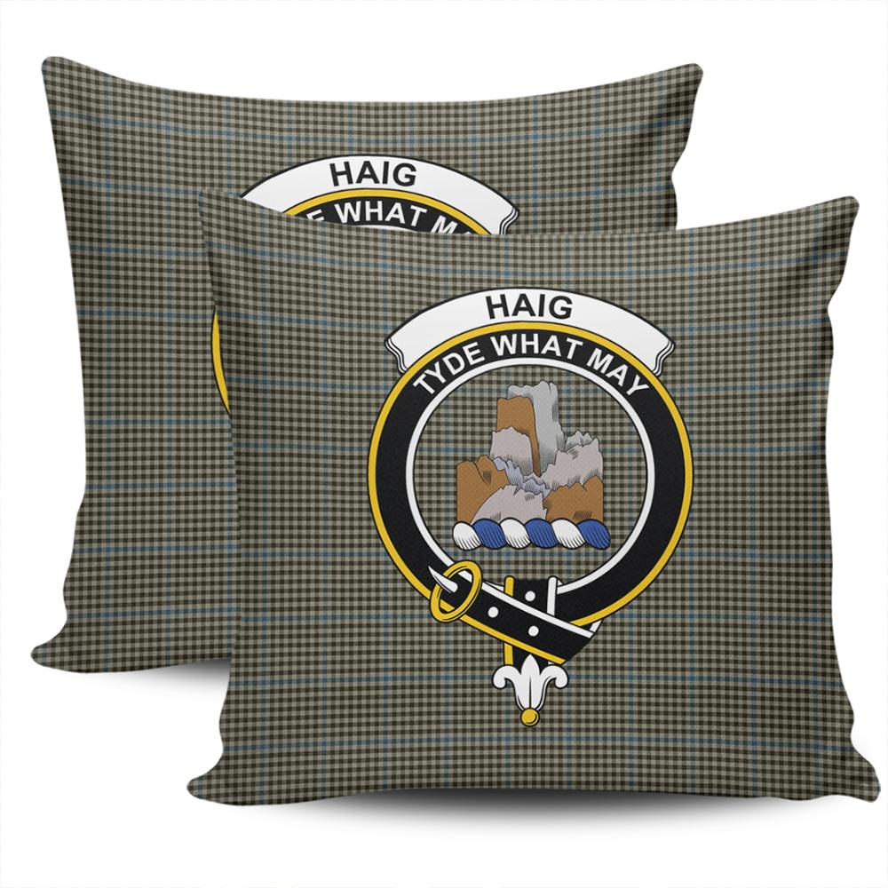 Scottish Haig Check Tartan Crest Pillow Cover - Tartan Cushion Cover