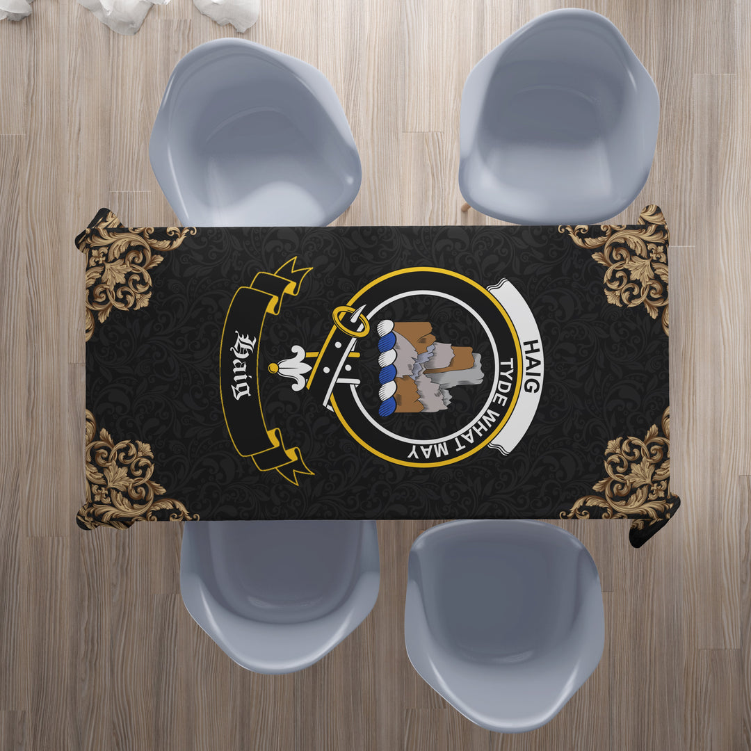 Haig Crest Tablecloth - Black Style