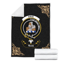Haig Crest Tartan Premium Blanket Black