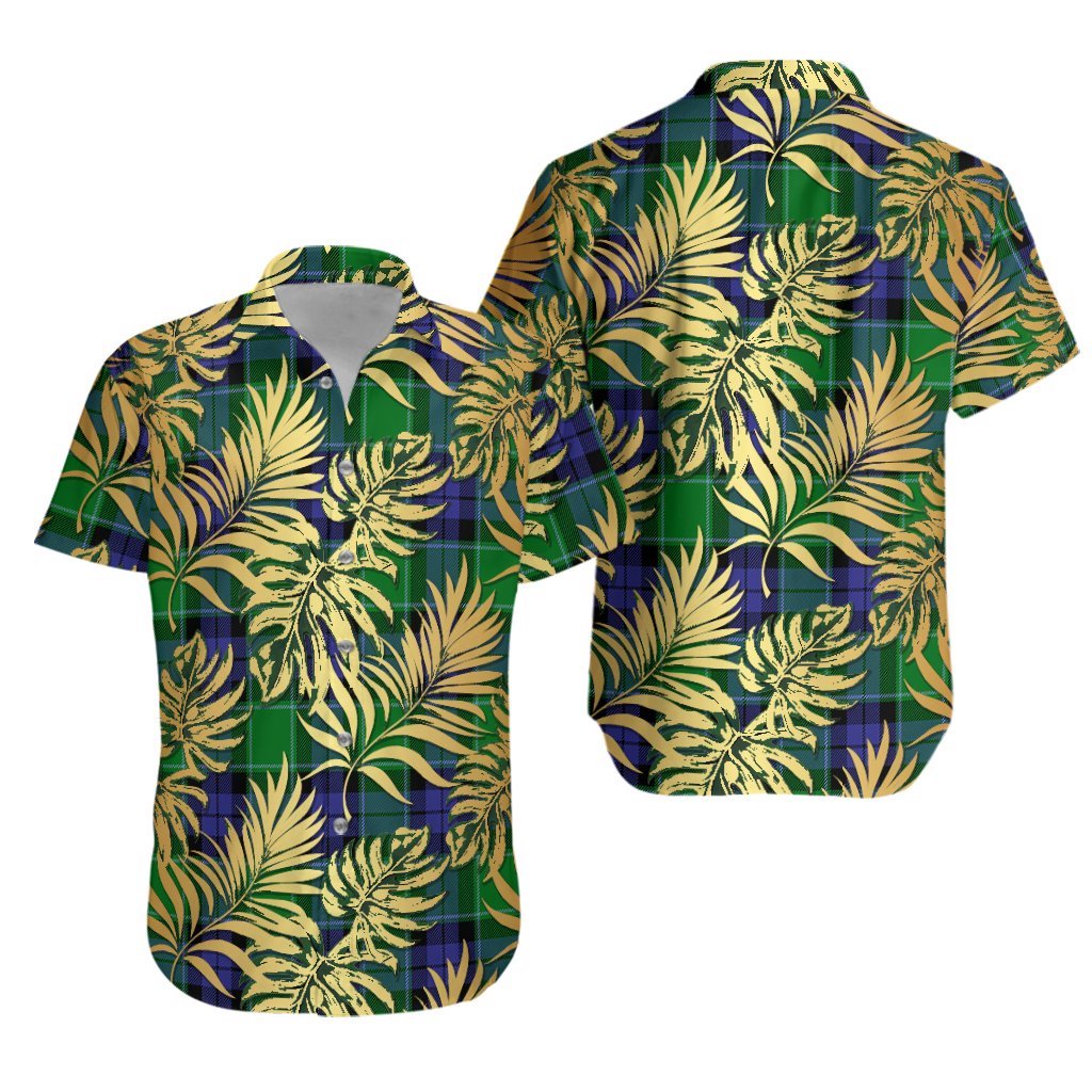 Haldane Tartan Vintage Leaves Hawaiian Shirt