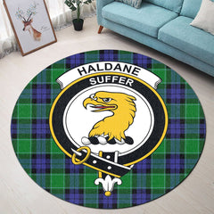 Haldane Tartan Crest Round Rug