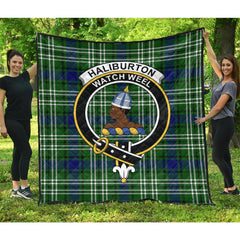 Haliburton Tartan Crest Quilt