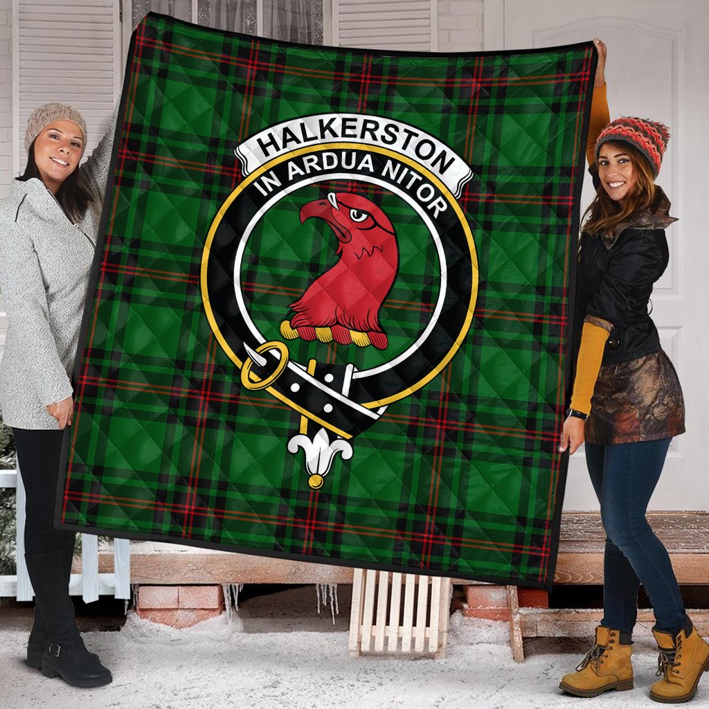 Halkerston Tartan Crest Quilt