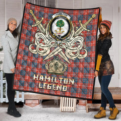 Hamilton Ancient Tartan Crest Legend Gold Royal Premium Quilt