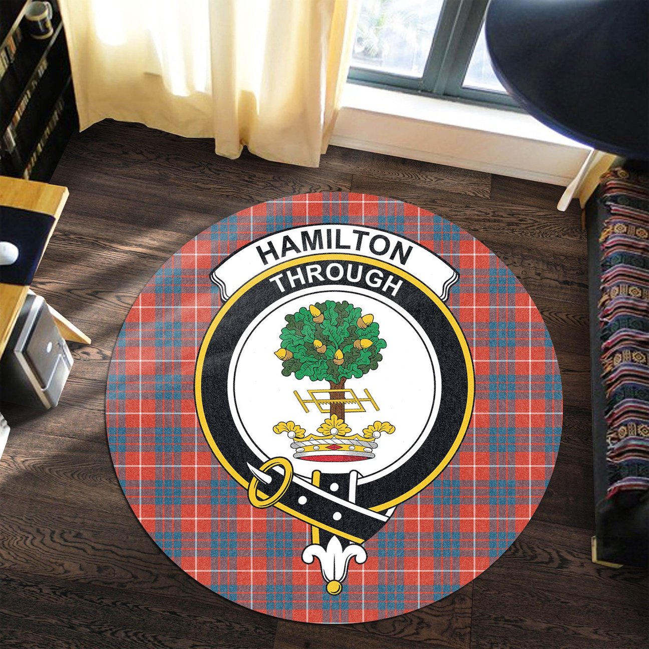 Hamilton Ancient Tartan Crest Round Rug