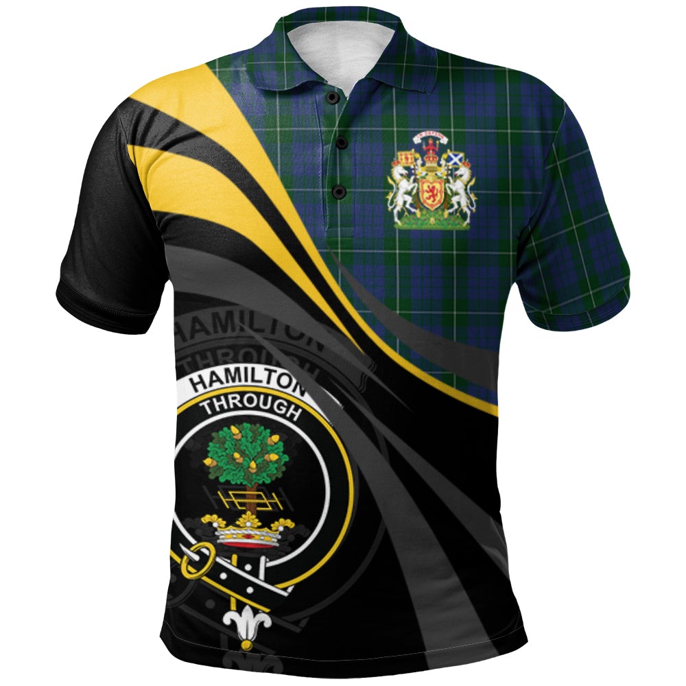 Hamilton Hunting Tartan Polo Shirt - Royal Coat Of Arms Style