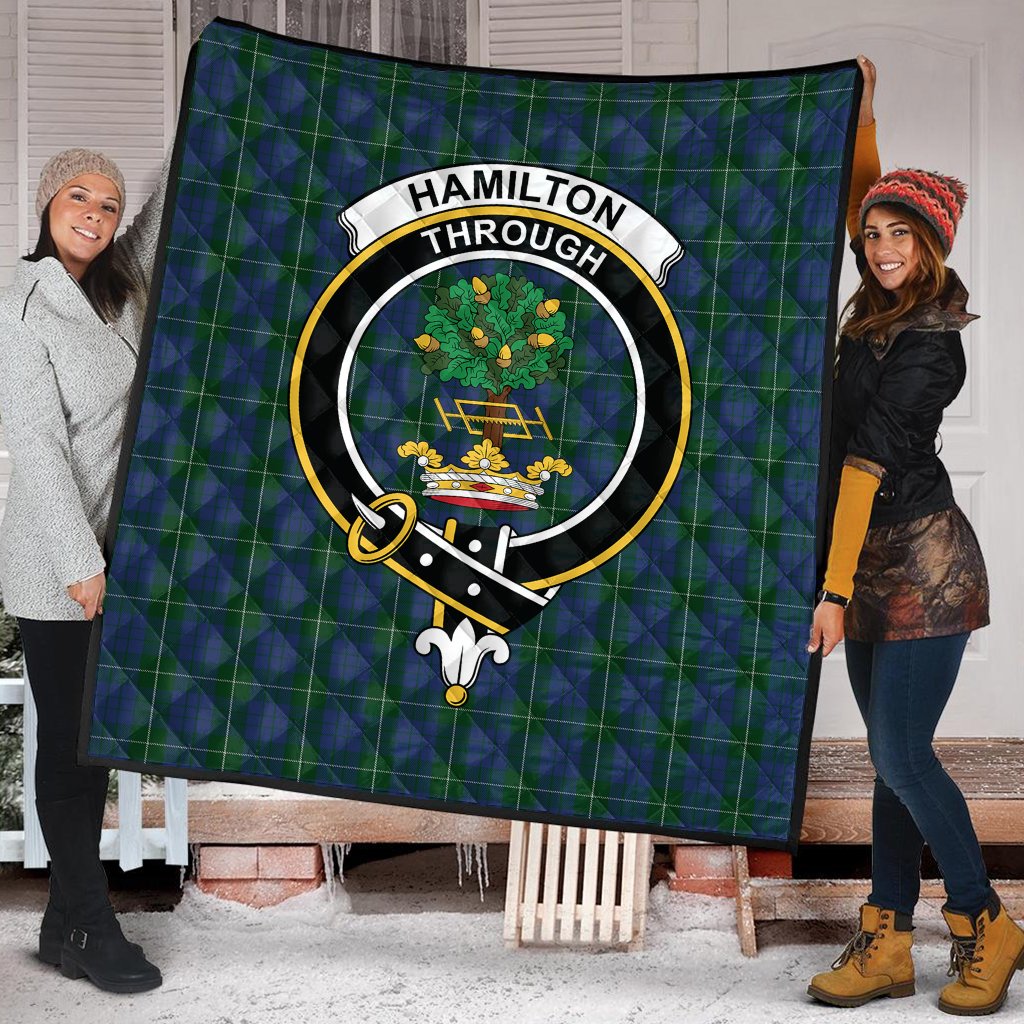 Hamilton Hunting Tartan Crest Quilt