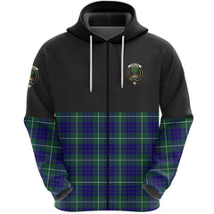 Hamilton Hunting Modern Clan Half Of Tartan Zipper Hoodie