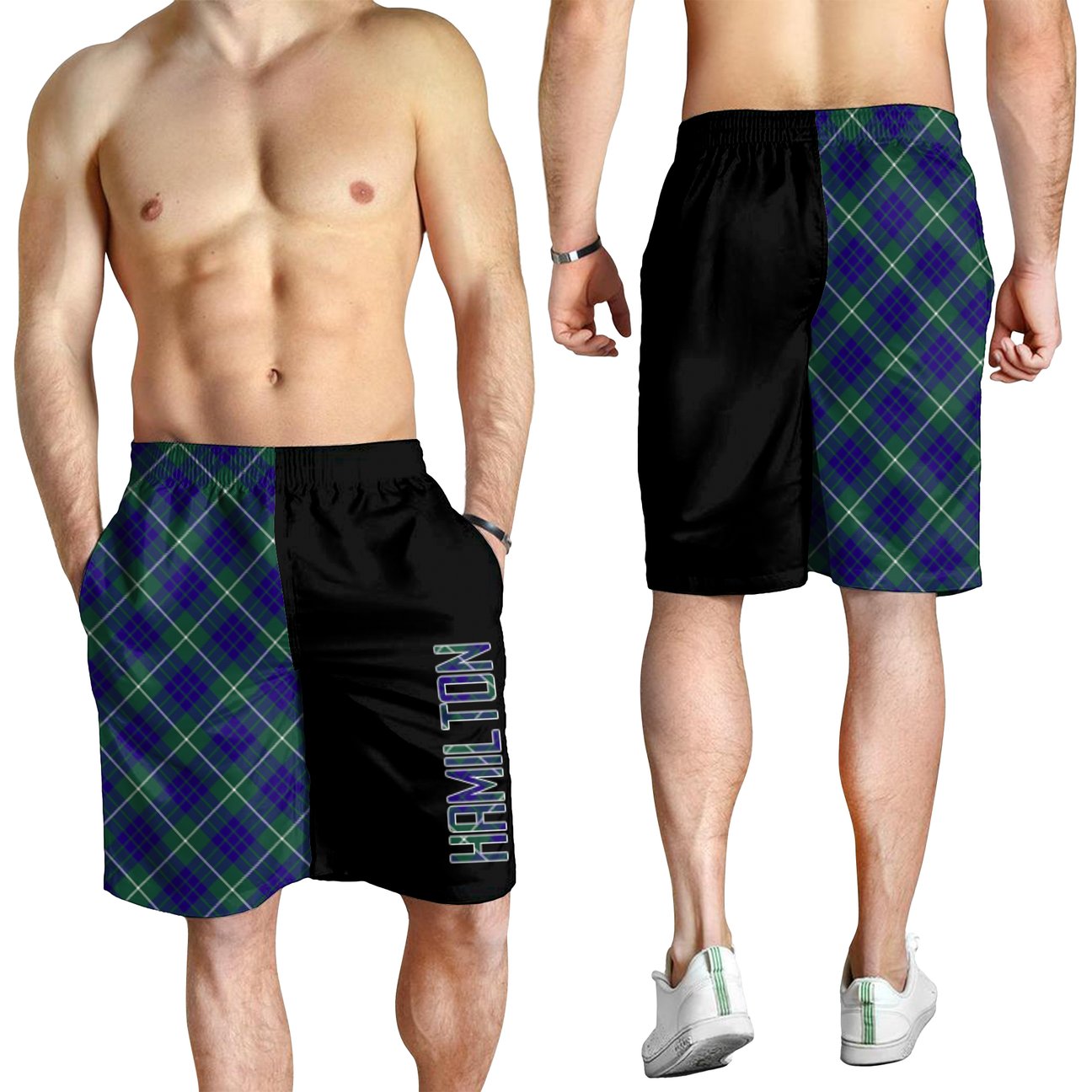 Hamilton Hunting Modern Tartan Crest Men's Short - Cross Style