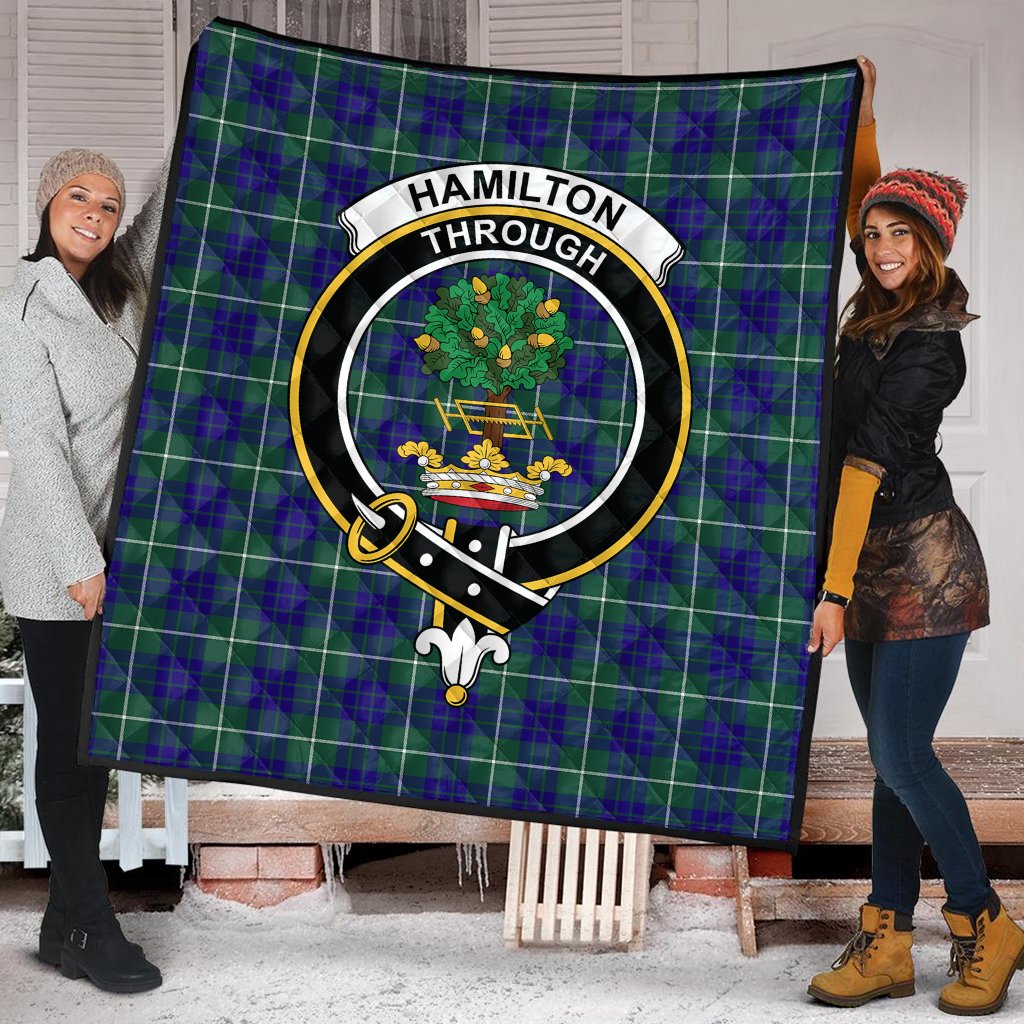 Hamilton Hunting Modern Tartan Crest Quilt
