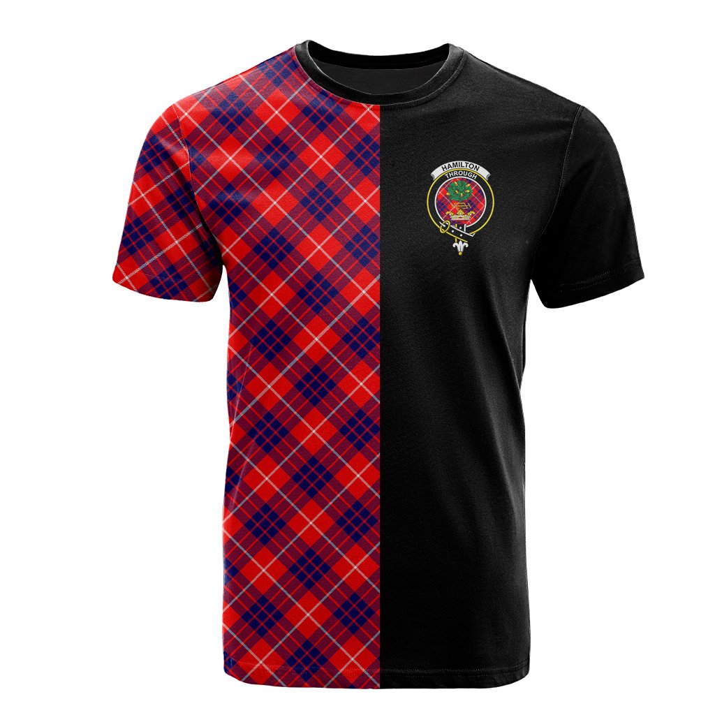 Hamilton Modern Tartan T-Shirt Half of Me - Cross Style