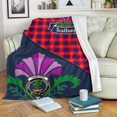 Hamilton Tartan Crest Premium Blanket - Thistle Style