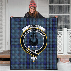 Hannay Blue Tartan Crest Quilt