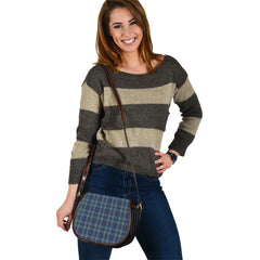 Hannay Blue Tartan Saddle Handbags