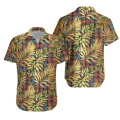 Hannay Dress Tartan Vintage Leaves Hawaiian Shirt