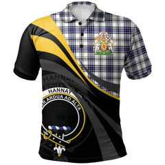 Hannay Modern Tartan Polo Shirt - Royal Coat Of Arms Style