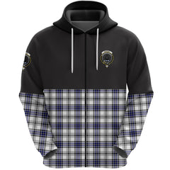 Hannay Modern Clan Half Of Tartan Zipper Hoodie