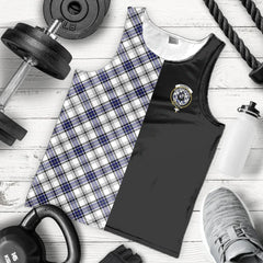 Hannay Modern Tartan Crest Men's Tank Top - Cross Style