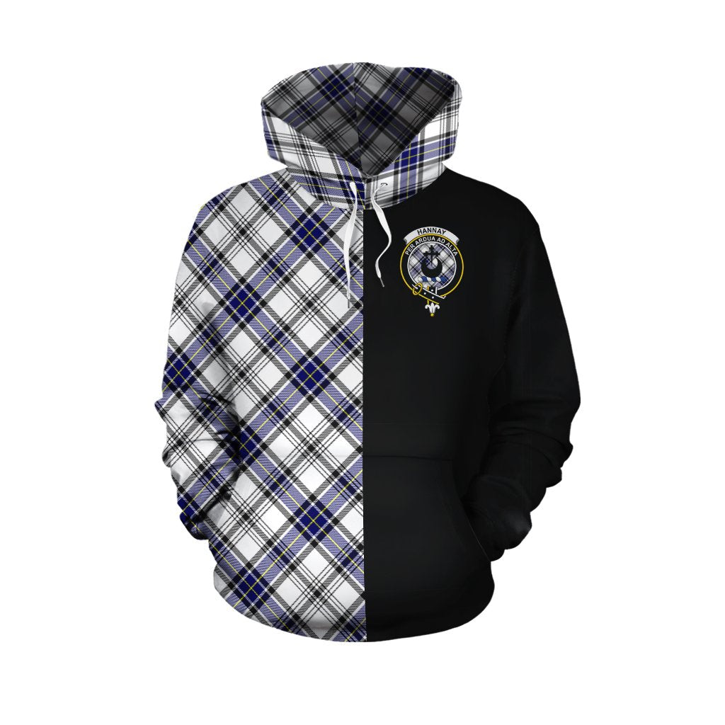 Hannay Modern Tartan Hoodie Half of Me - Cross Style