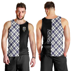 Hannay Modern Tartan Crest Men's Tank Top - Cross Style