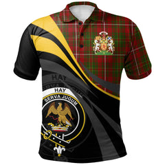 Hay Tartan Polo Shirt - Royal Coat Of Arms Style