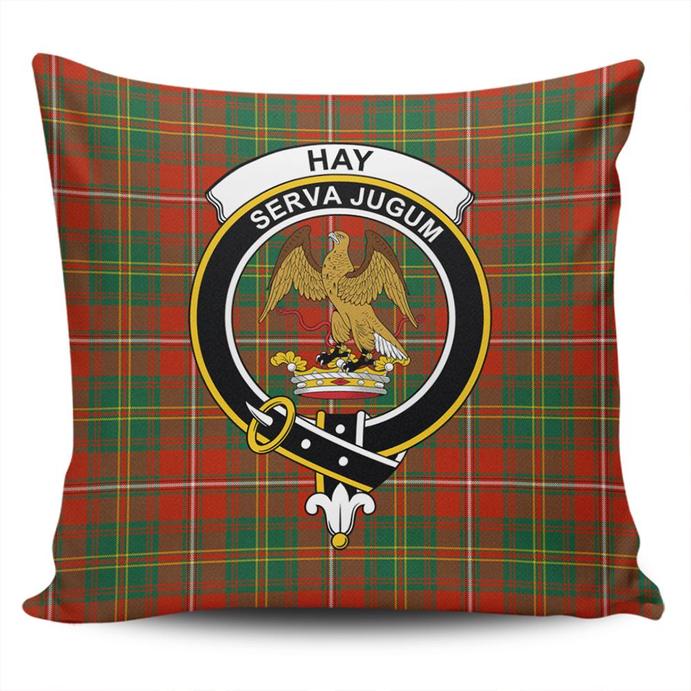 Scottish Hay Ancient Tartan Crest Pillow Cover - Tartan Cushion Cover