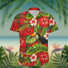 Hay Tartan Hawaiian Shirt Hibiscus, Coconut, Parrot, Pineapple - Tropical Garden Shirt