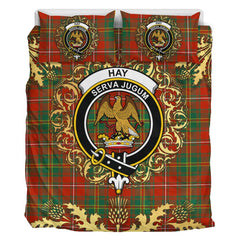 Hay Ancient Tartan Crest Bedding Set - Golden Thistle Style