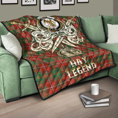 Hay Ancient Tartan Crest Legend Gold Royal Premium Quilt