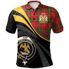 Hay Modern Tartan Polo Shirt - Royal Coat Of Arms Style