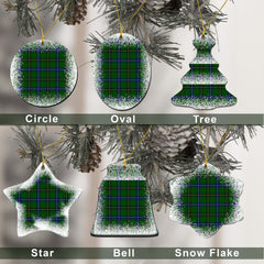 Henderson Tartan Christmas Ceramic Ornament - Snow Style