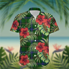 Henderson Tartan Hawaiian Shirt Hibiscus, Coconut, Parrot, Pineapple - Tropical Garden Shirt