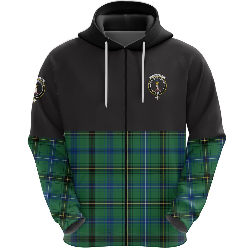 Henderson Ancient Clan Half Of Tartan Zipper Hoodie