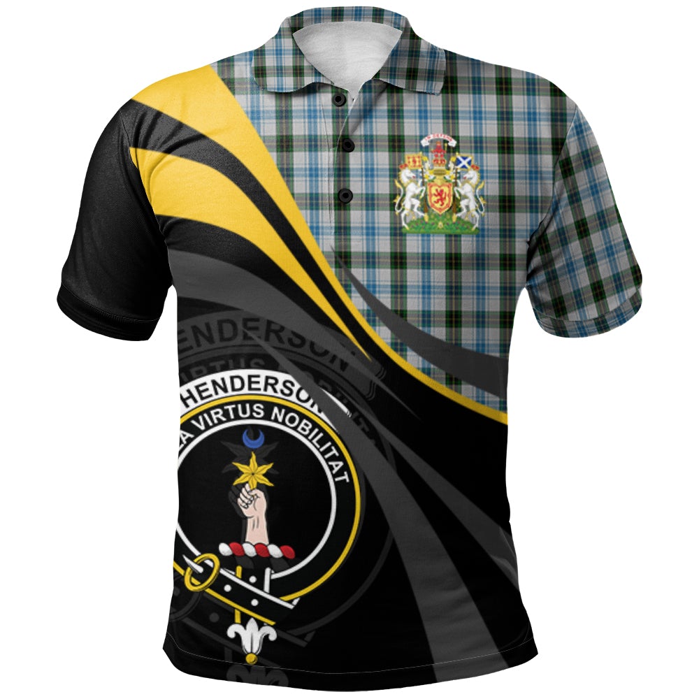 Henderson Dress Tartan Polo Shirt - Royal Coat Of Arms Style