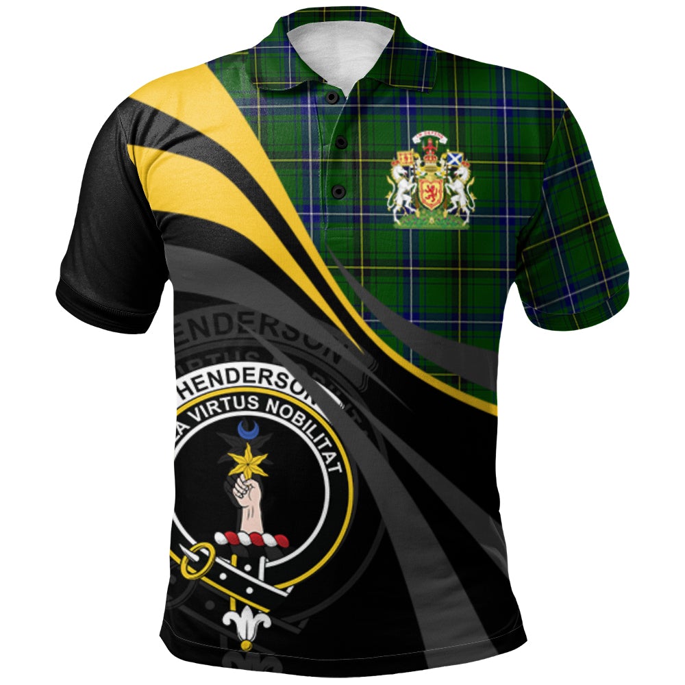 Henderson Modern Tartan Polo Shirt - Royal Coat Of Arms Style