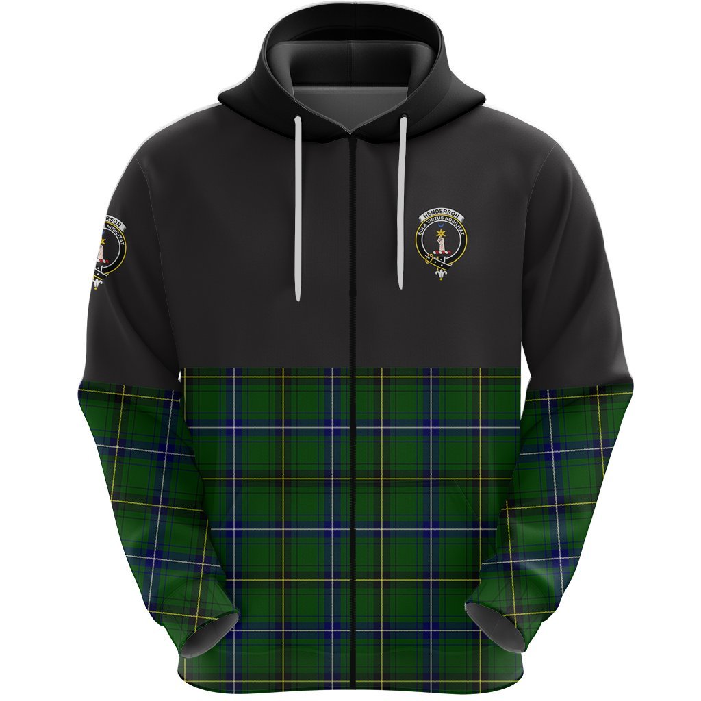 Henderson Modern Clan Half Of Tartan Zipper Hoodie