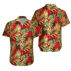 Heron Tartan Vintage Leaves Hawaiian Shirt