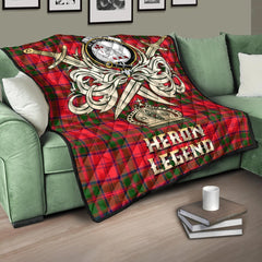 Heron Tartan Crest Legend Gold Royal Premium Quilt