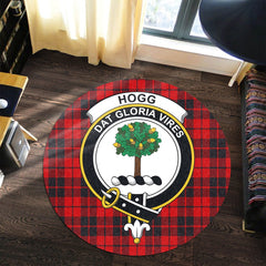 Hogg Tartan Crest Round Rug