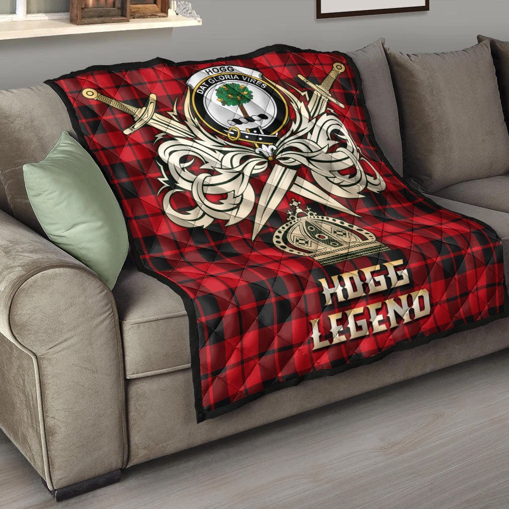 Hogg Tartan Crest Legend Gold Royal Premium Quilt