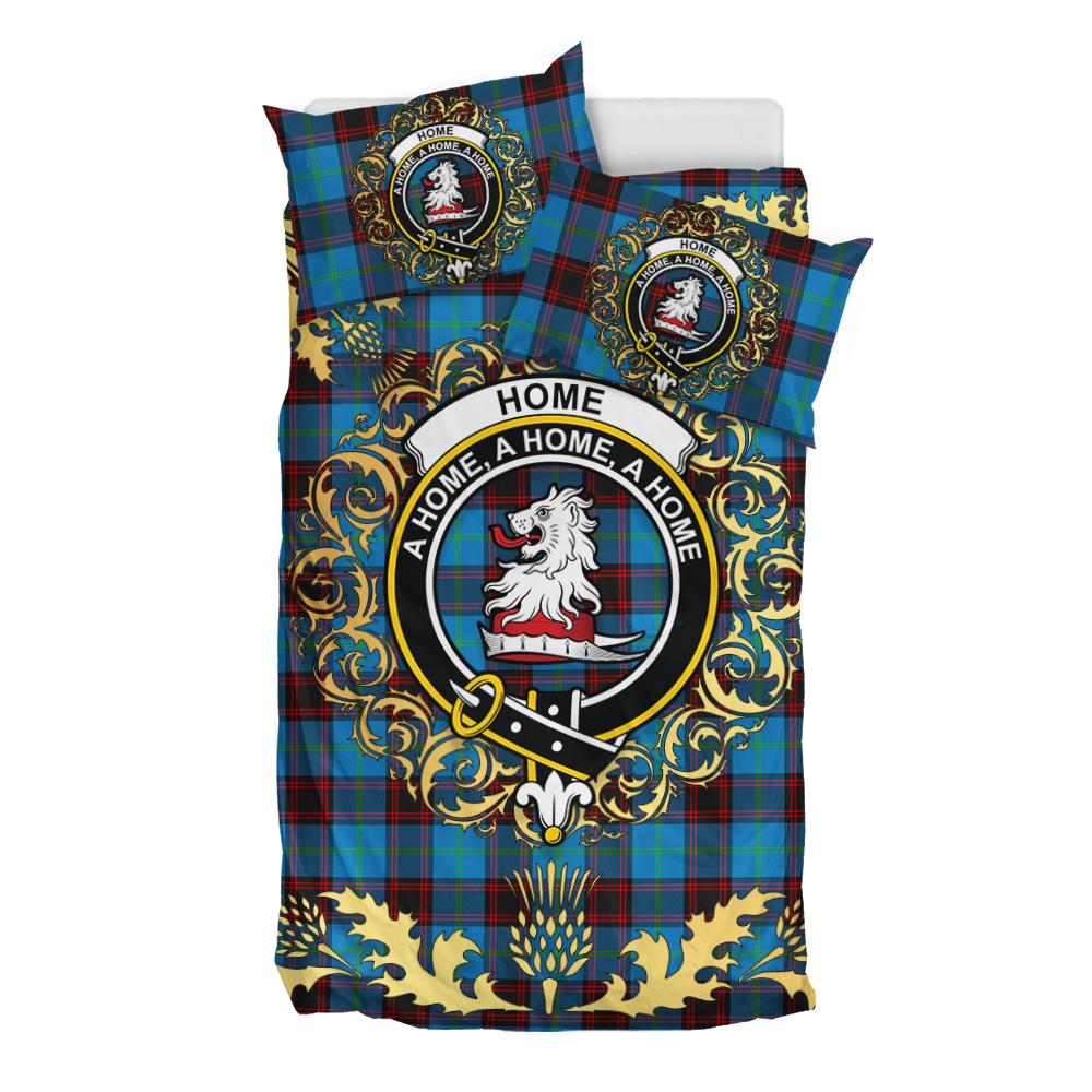 Home Ancient Tartan Crest Bedding Set - Golden Thistle Style