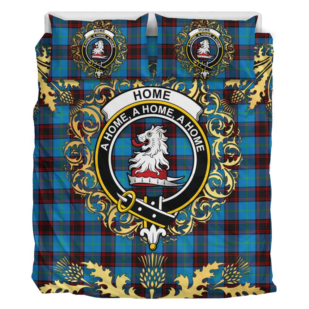 Home Ancient Tartan Crest Bedding Set - Golden Thistle Style